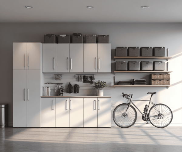 Organiserte og vakre garasjeløsninger for travelt hverdagsliv